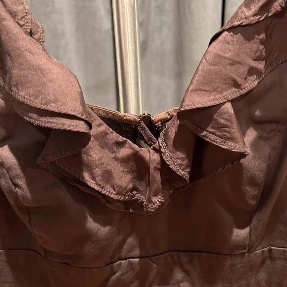 Moulinette Soeurs Brown dress with ruffles. - Picture 2 of 6